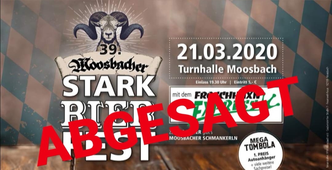 39. Starkbierfest abgesagt!